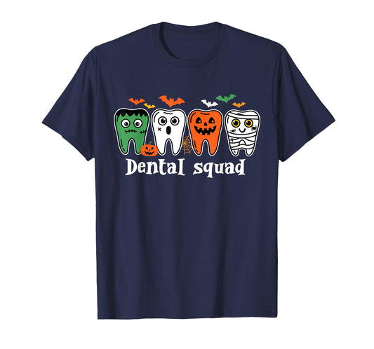 Funny Dental Spooky Squad Costume Denstist Halloween T-Shirt