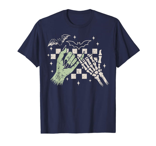 Halloween Gothic Pinky Promise Skeleton Hands Best Friend T-Shirt