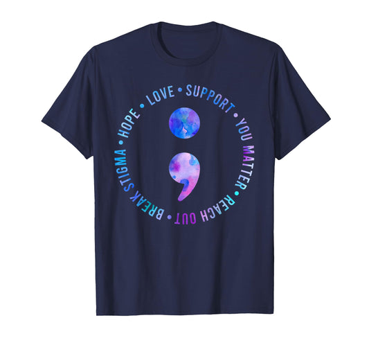 Suicide Prevention Awareness Teal & Purple Ribbon You Matter T-Shirt