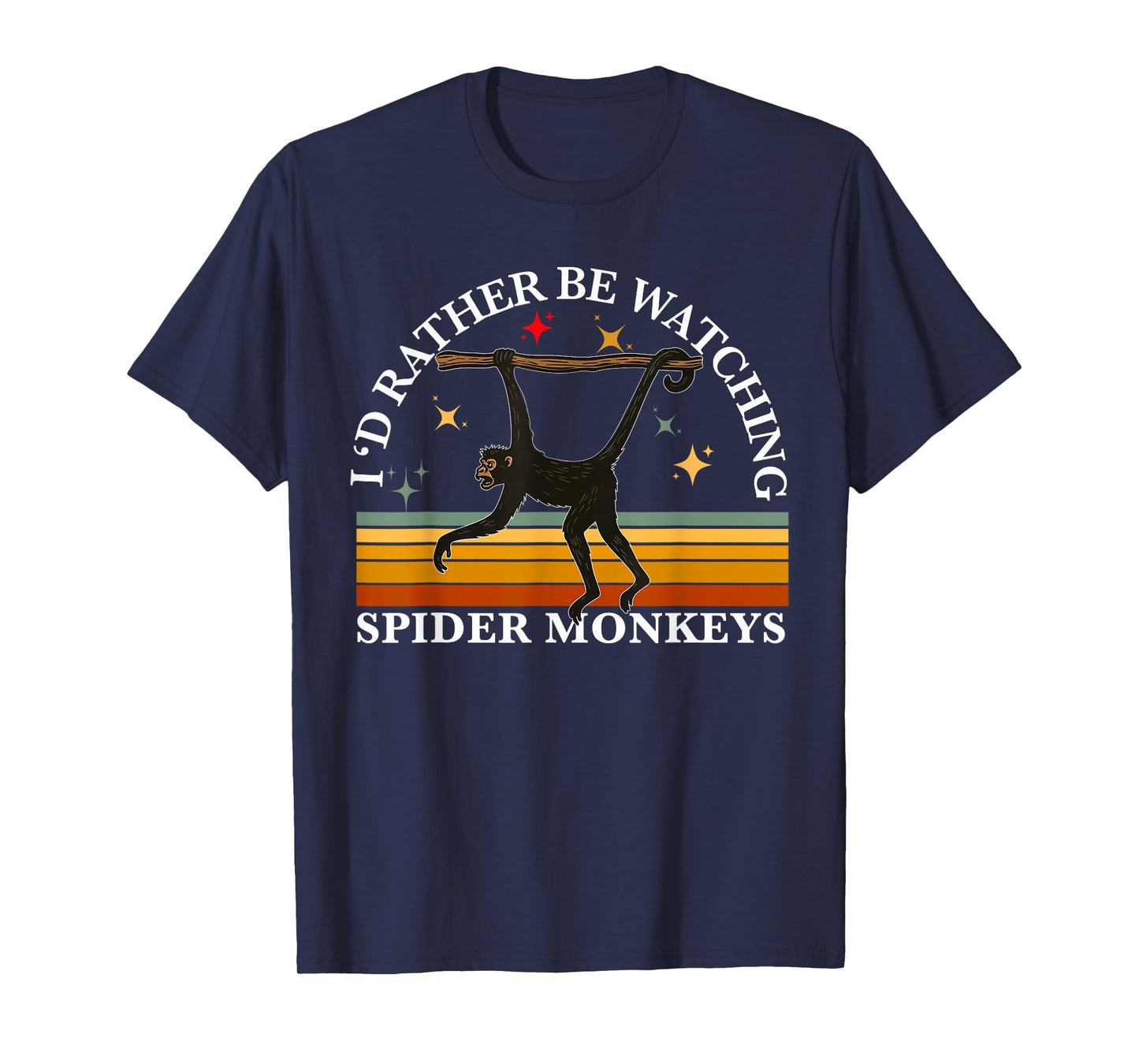 Spider Monkey Lover Vintage Rather Be Watching Spider monkey T-Shirt