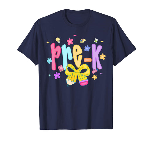 Pre-K Back to School Preschool Teacher Girl Kids T-Shirt