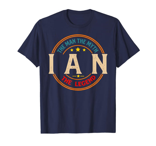 IAN The Man The Myth The Legend Vintage Personalized T-Shirt