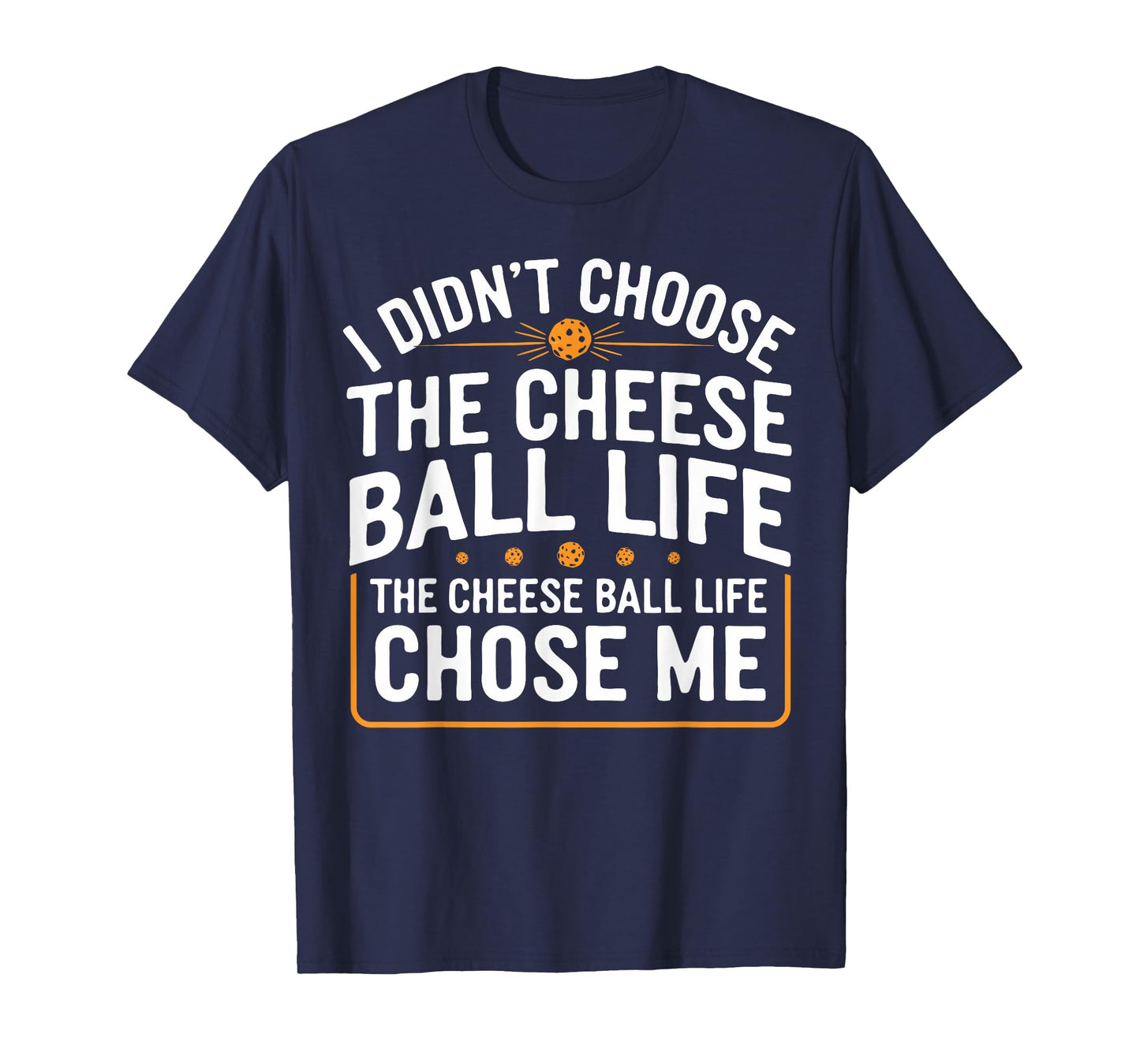 Cheese Balls Gifts & Tees Funny Cheese Ball Unisex-Adults T-Shirt Black Small Short Sleeve Classic Fit Polyester 100% Casual Modern Crew Neck Letter Print Fun Novelty-T-Shirts