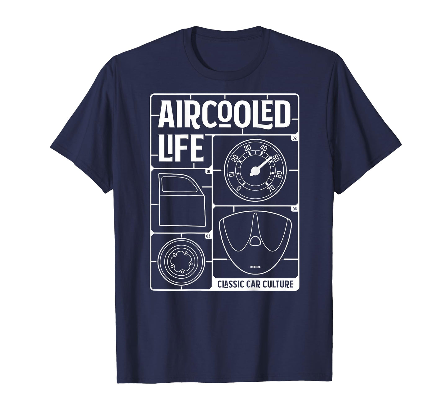 Aircooled Classic Car Parts vdub Air-cooled Life T-Shirt