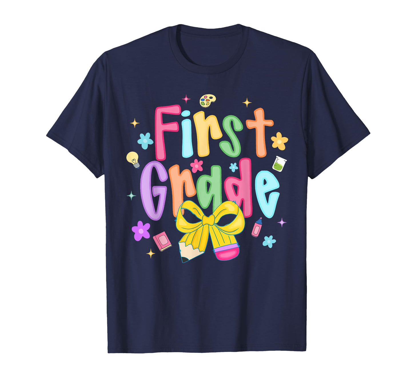 First Grade 1st Back to School Preschool Teacher Girl Kids T-Shirt