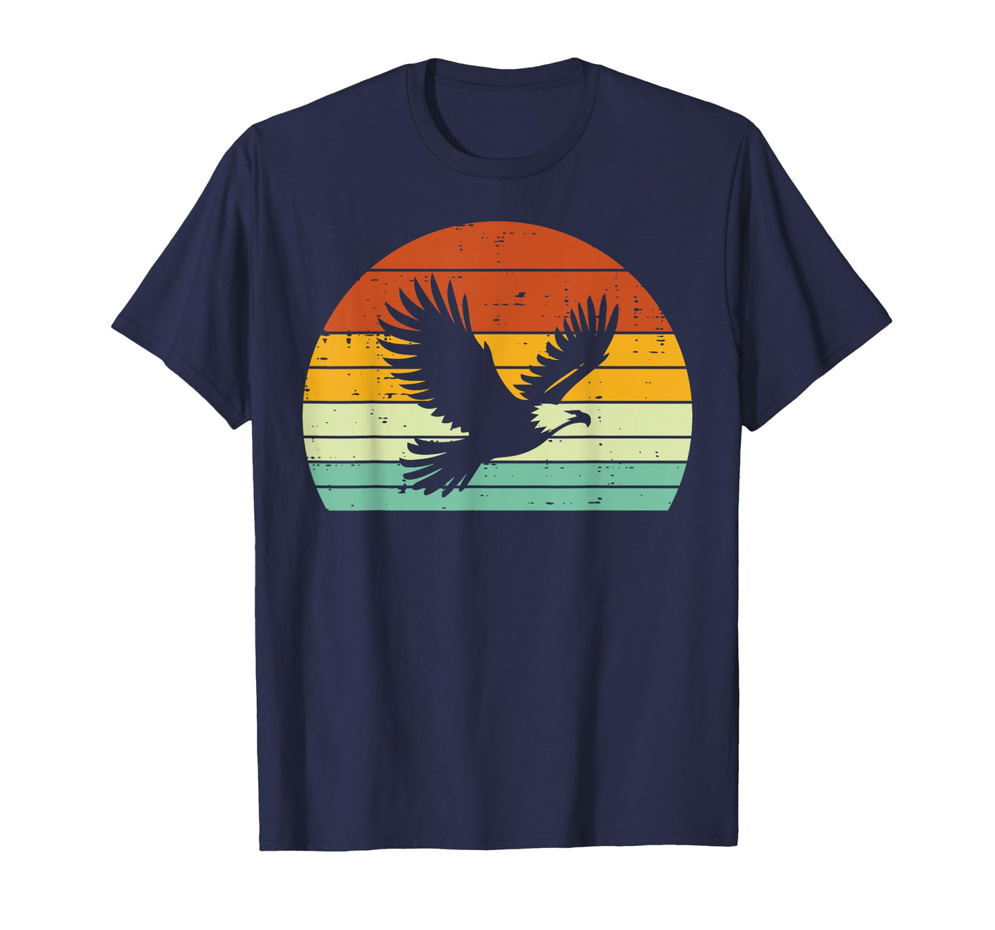 Bald Eagle Sunset Retro Wildlife Bird Men Women Kids T-Shirt