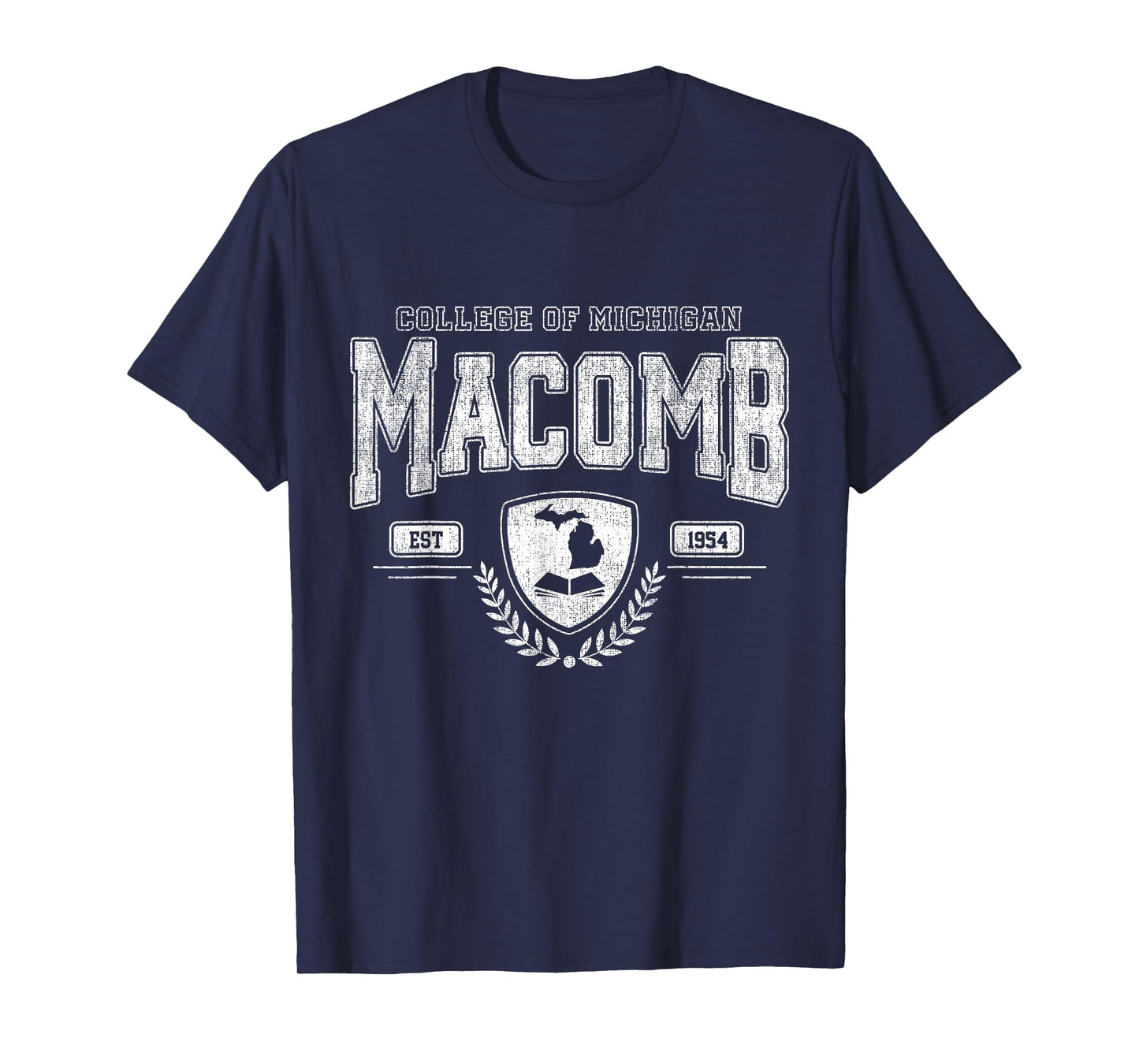 Macomb Arch Retro University Athletic Sports Tee Men Women T-Shirt