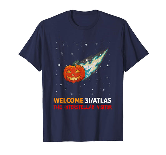 Halloween Pumpkin Comet 3I/Atlas Interstellar Visitor Art T-Shirt