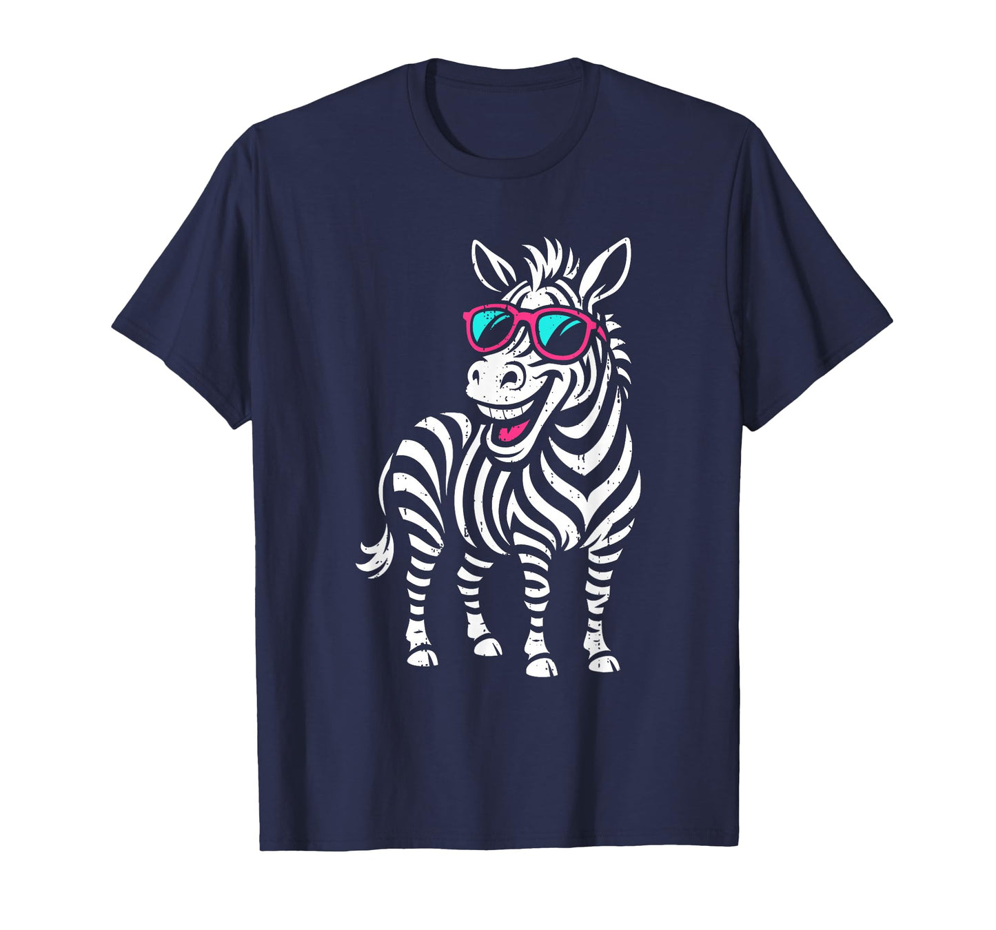 Funny Zebra Sunglasses Zookeeper Wildlife Safari Animal T-Shirt