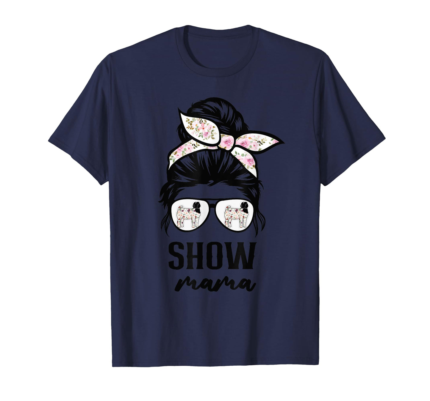 goat show mom goat Boer show mama flower T-Shirt