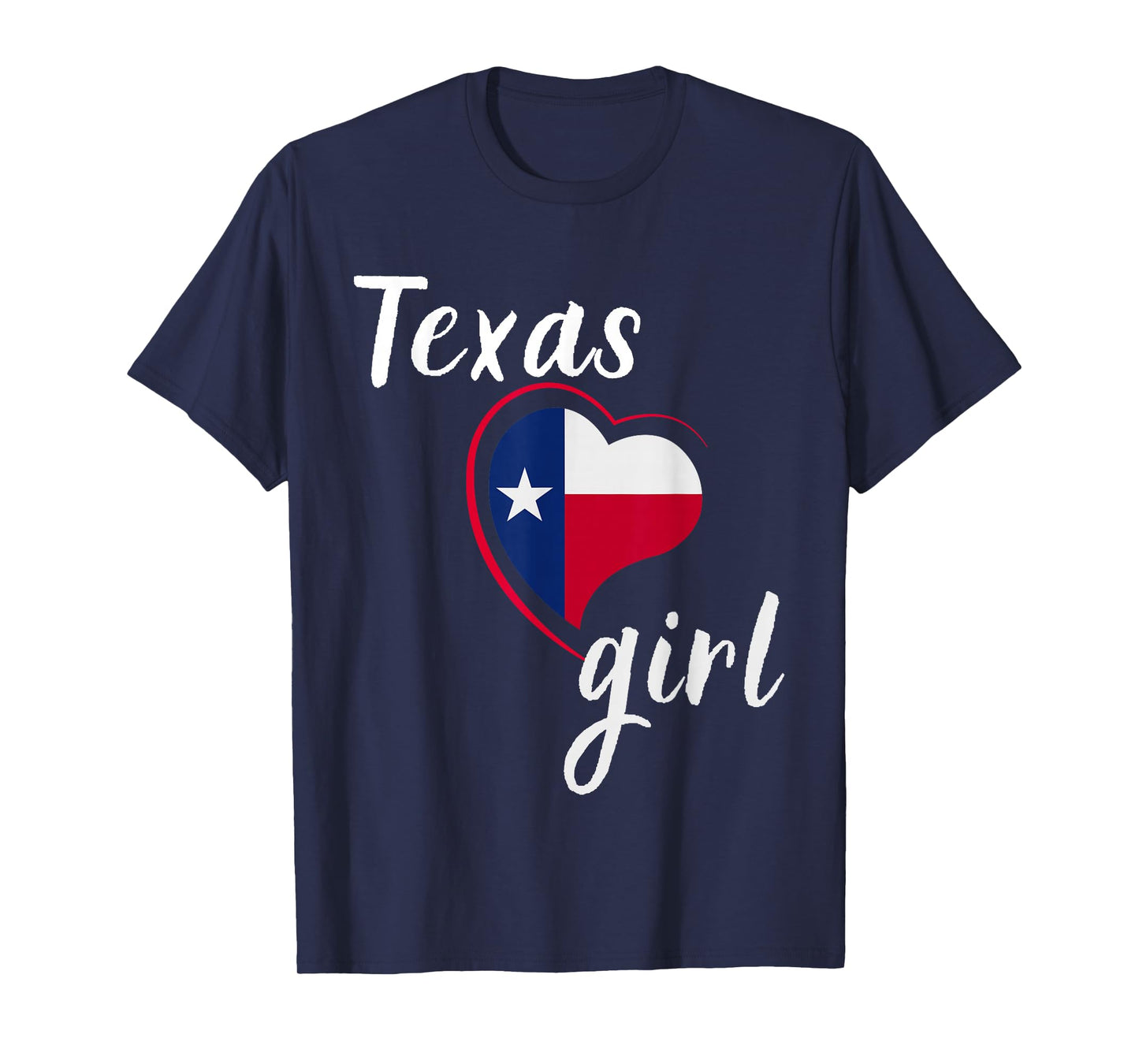Texas Girl Red White and Blue Texas Flag T-Shirt