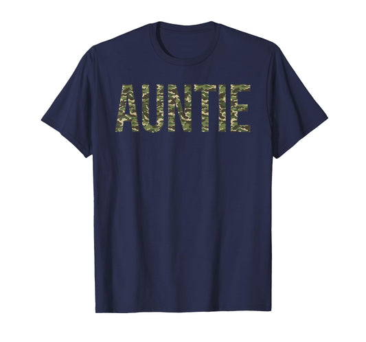 Camo Auntie Retro Camouflage Auntie Life Mother's Day T-Shirt