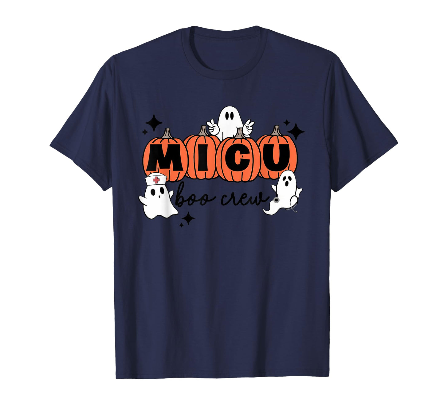 Womens MICU nurse shirt MICU boo crew MICU RN Halloween T-Shirt