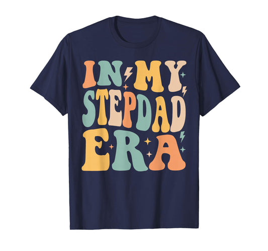 Retro Groovy In My Stepdad Era Father's Day T-Shirt