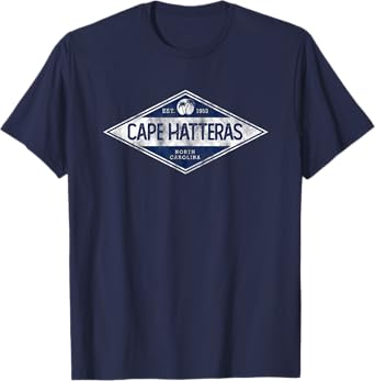 Vintage Cape Hatteras North Carolina Retro Badge Souvenir T-Shirt