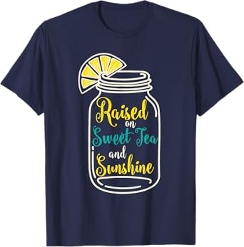 Girls Southern Gift T-Shirt Raised on Sweet Tea & Sunshine T-Shirt