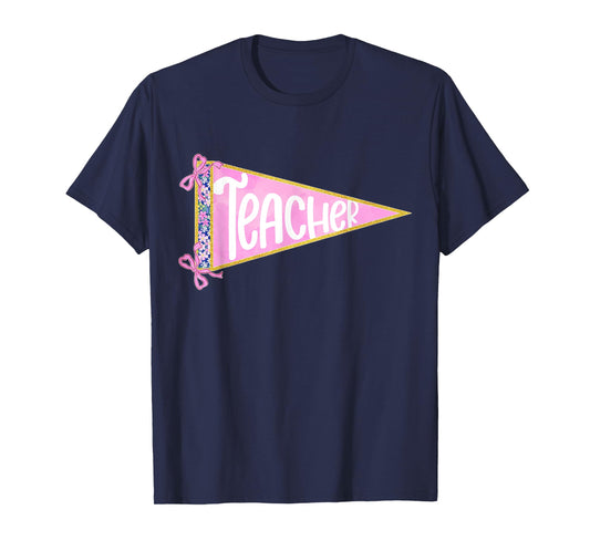 Girly Teacher Appreciation Coquette Bow Back to School Women T-Shirt