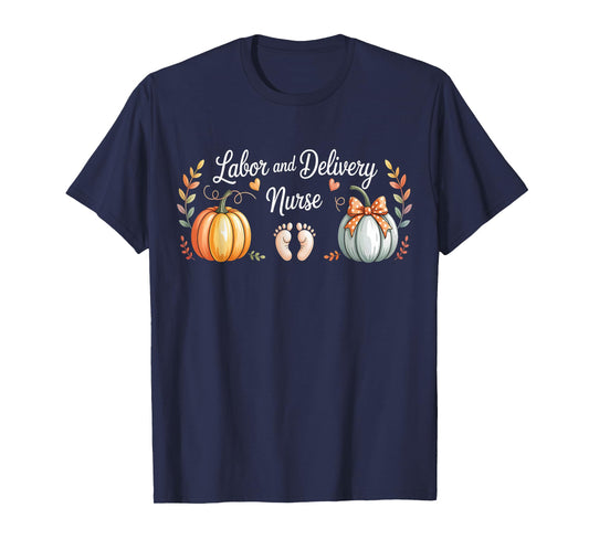 RN Thanksgiving Labor and Delivery Fall LD Nurse Halloween T-Shirt
