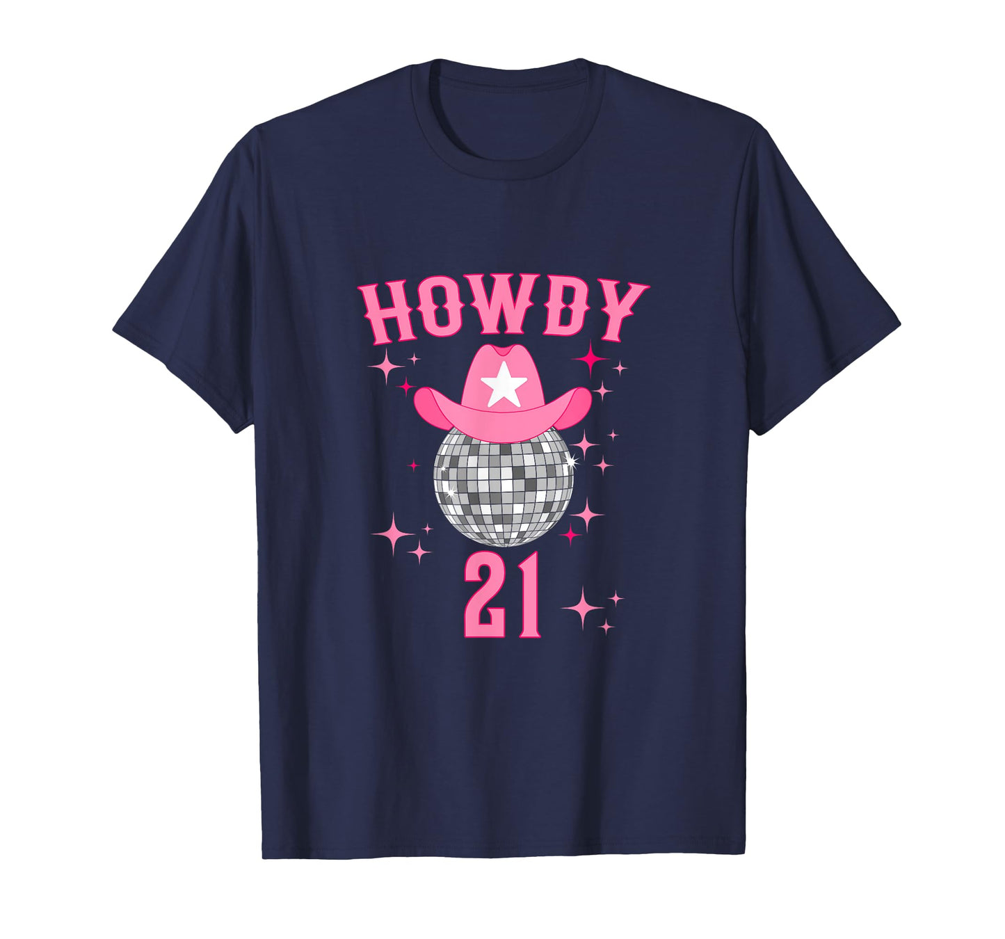 Groovy Howdy 21 Western Disco 21 Years Old Birthday Cowgirl T-Shirt