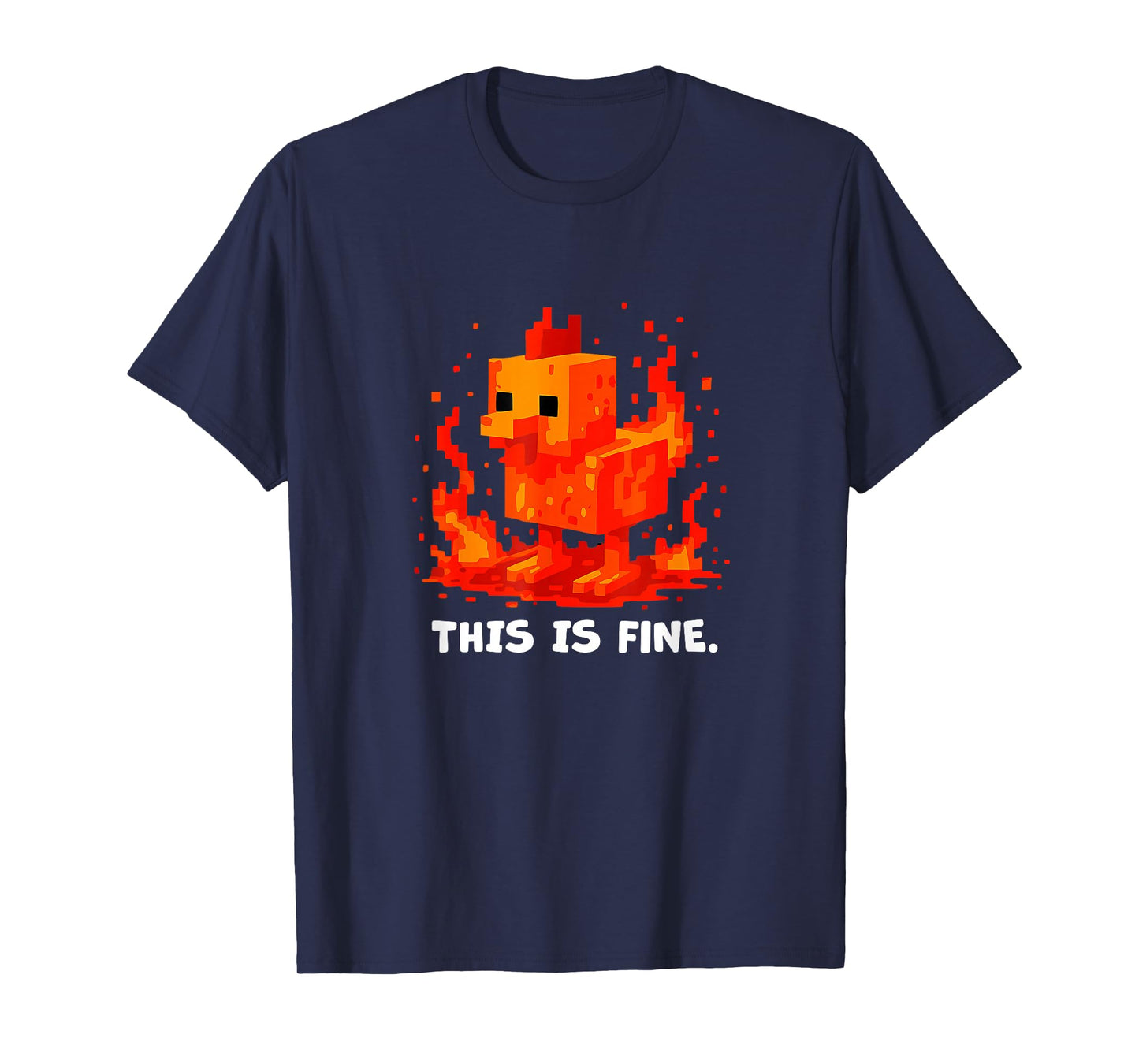 Funny Chicken Shirt for Kids Chicken Lover This Is Fine T-Shirt