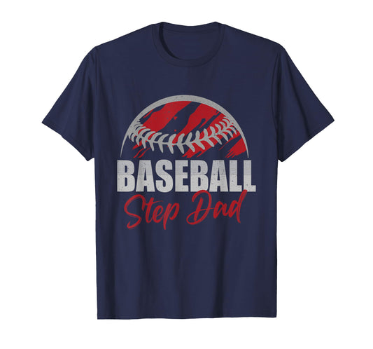 Baseball Step Dad Life Gifts For Father's Day Dad Grandpa T-Shirt