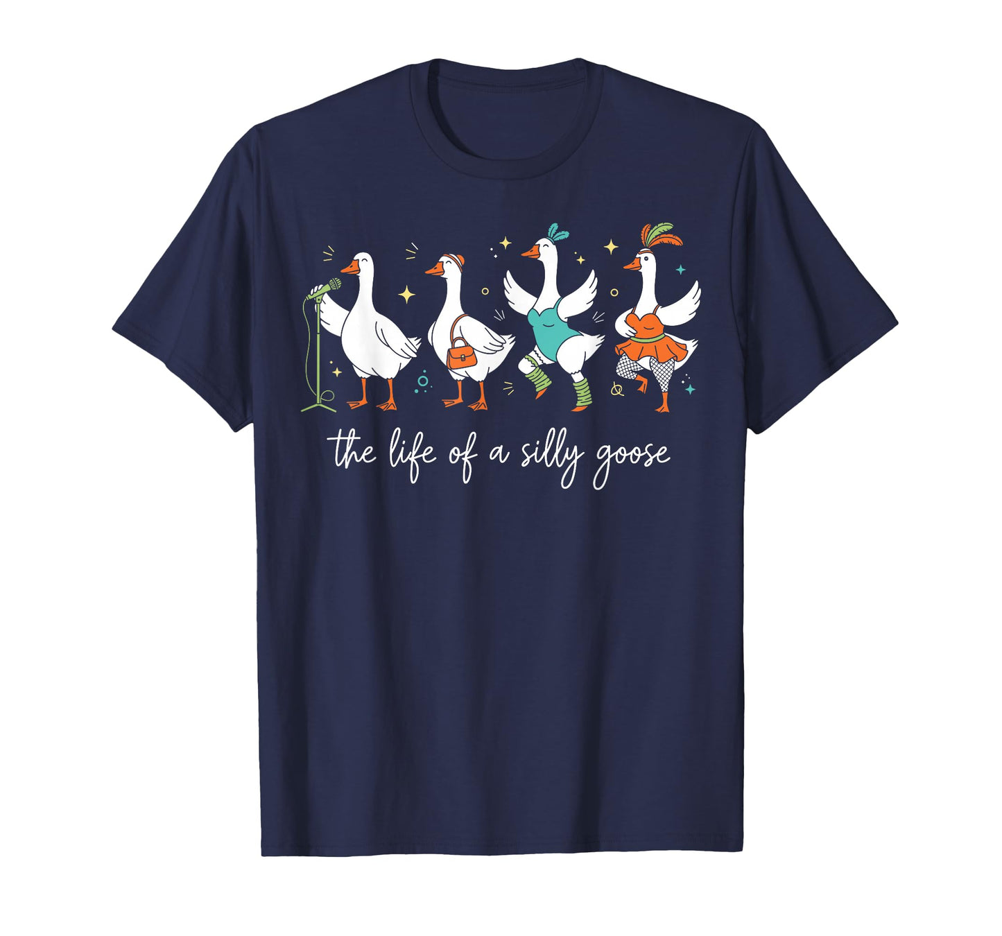 Life of a Silly Animal Goose Funny Trendy Meme Show Girl T-Shirt