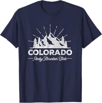 Colorado T Shirt Vintage Hiking Retro Tee Design T-Shirt