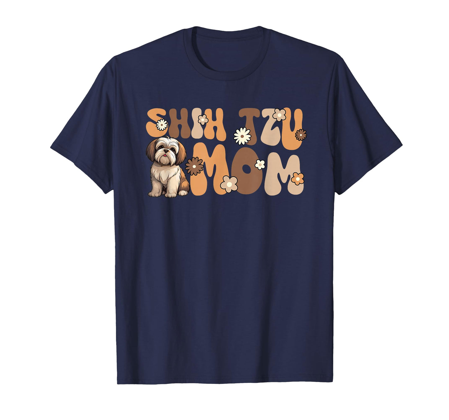 Shih Tzu Groovy World's Best Shih Tzu Mom T-Shirt