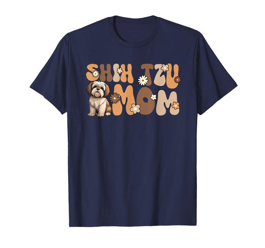 Shih Tzu Groovy World's Best Shih Tzu Mom T-Shirt