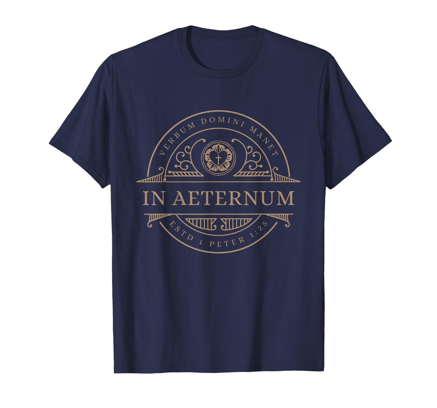 Verbum Domini Manet in Aeternum, Lutheran Rose Tee. T-Shirt
