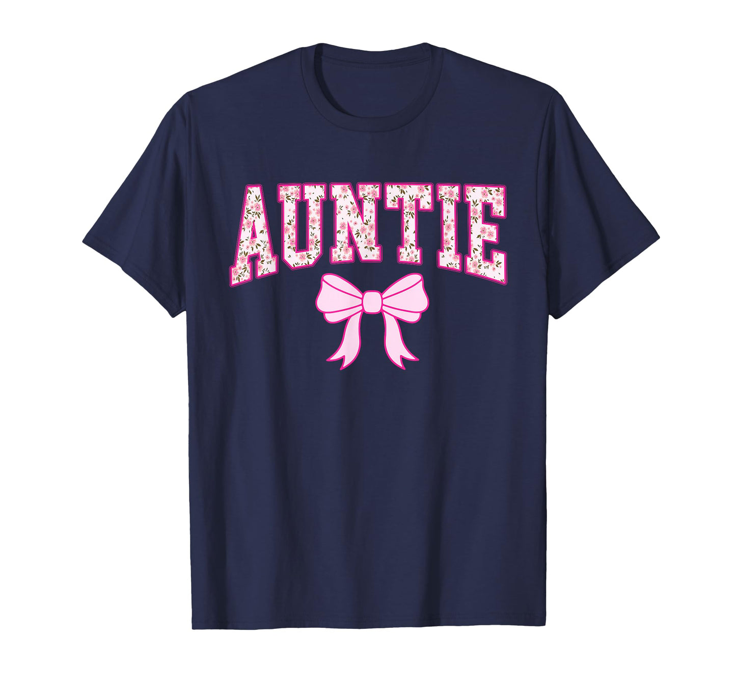Auntie Coquette Bow Retro Pink Aesthetic Mother's Day Aunt T-Shirt