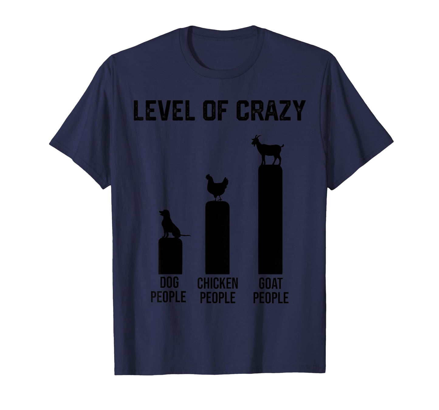 funny level of crazy goat and chicken T-Shirt
