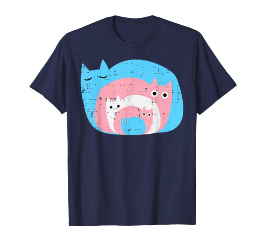 Transgender Cats In Cats Transsexual Pride Flag LGBTQ Women T-Shirt
