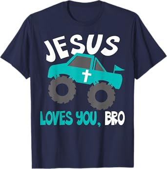 Toddler Jesus Loves You Bro Funny Christian Kids Boy God Son T-Shirt