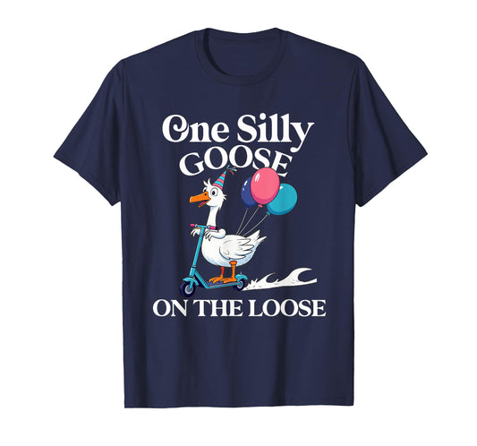 one silly goose on the loose Funny Goose T-Shirt