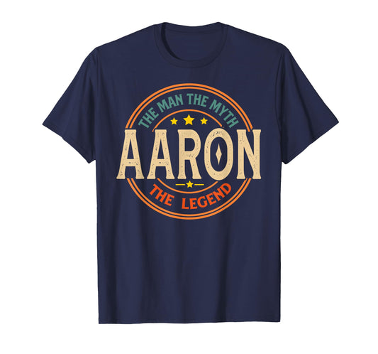 AARON The Man The Myth The Legend Vintage Personalized T-Shirt