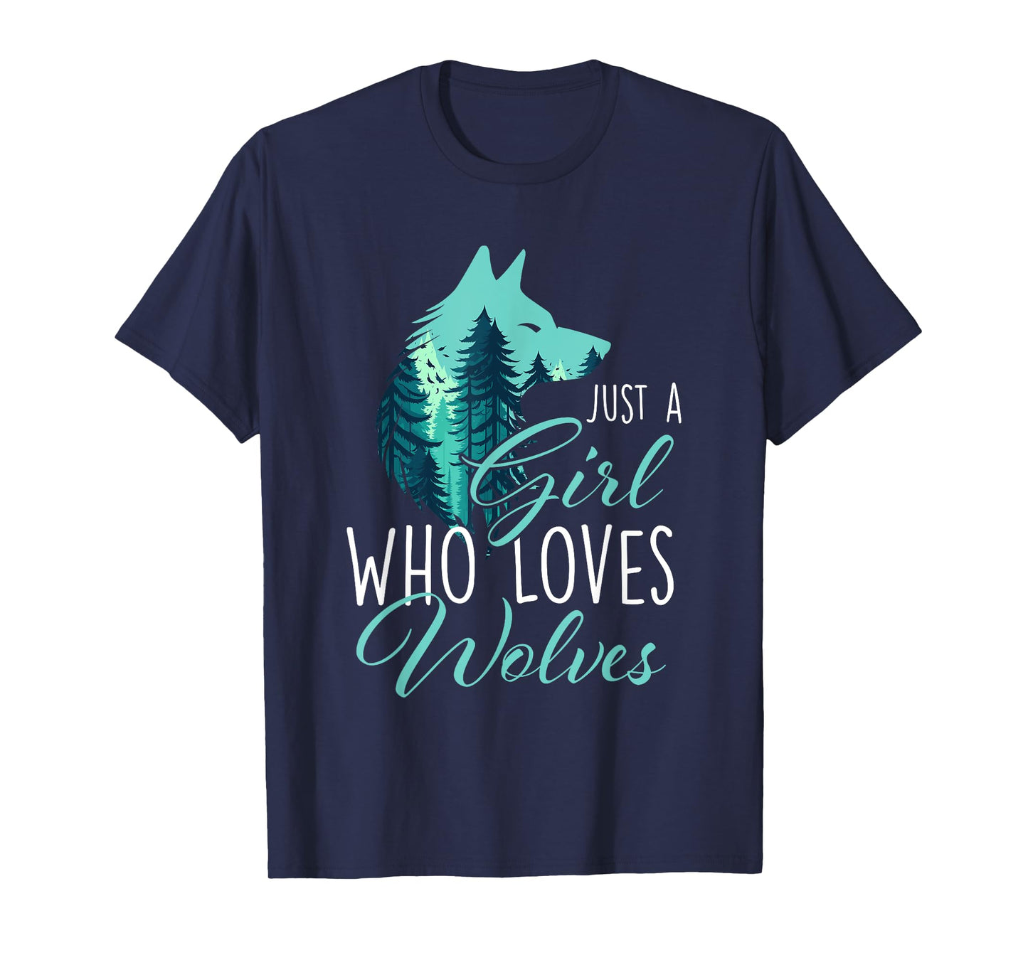 Just A Girl Who Loves Wolves - Wolf Lover Wildlife Animal T-Shirt