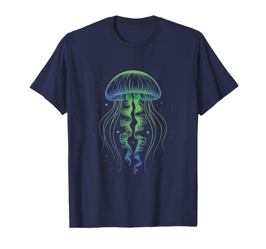 Vintage Jellyfish Ocean Marine Life Retro Sea Lover T-Shirt