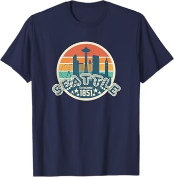 Seattle Washington State Hiking Camping Men Women Kids T-Shirt