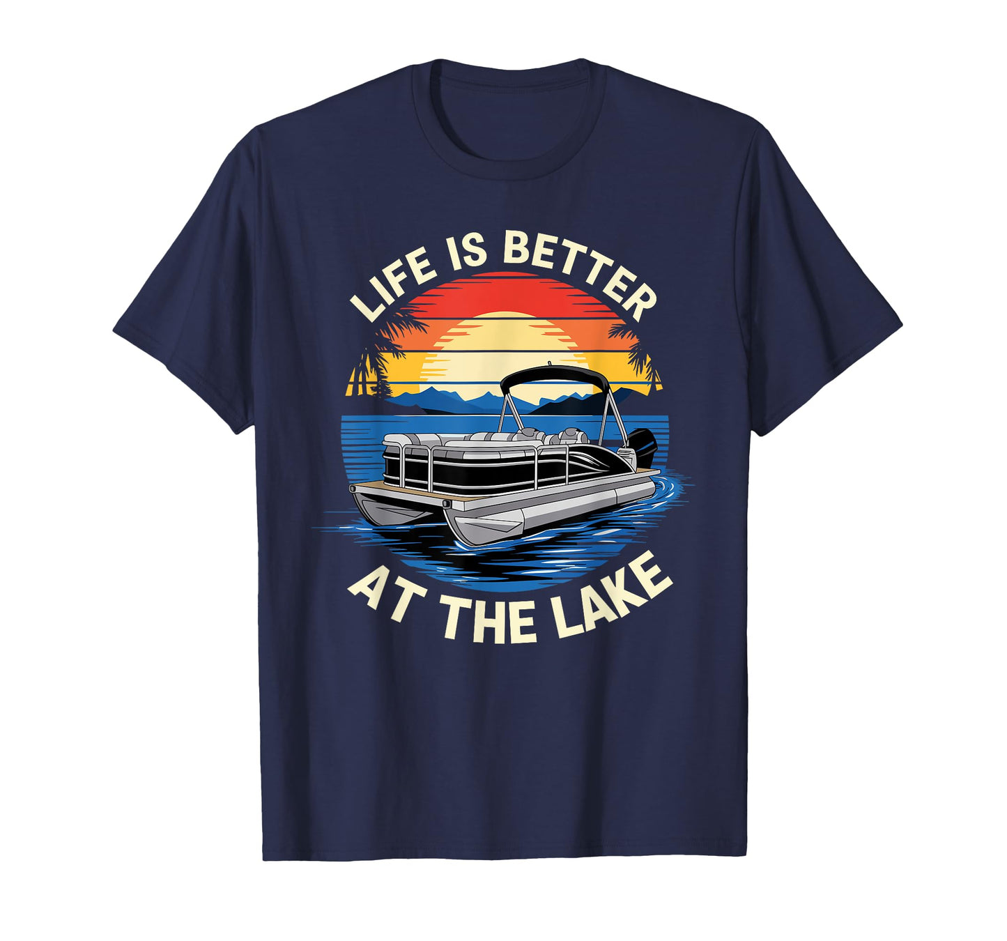 Pontoon Design for Men Women Pontoon Captain Pontoon Boat T-Shirt