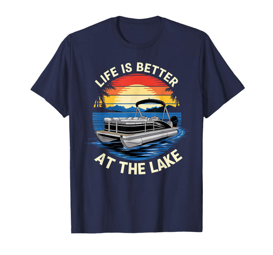 Pontoon Design for Men Women Pontoon Captain Pontoon Boat T-Shirt