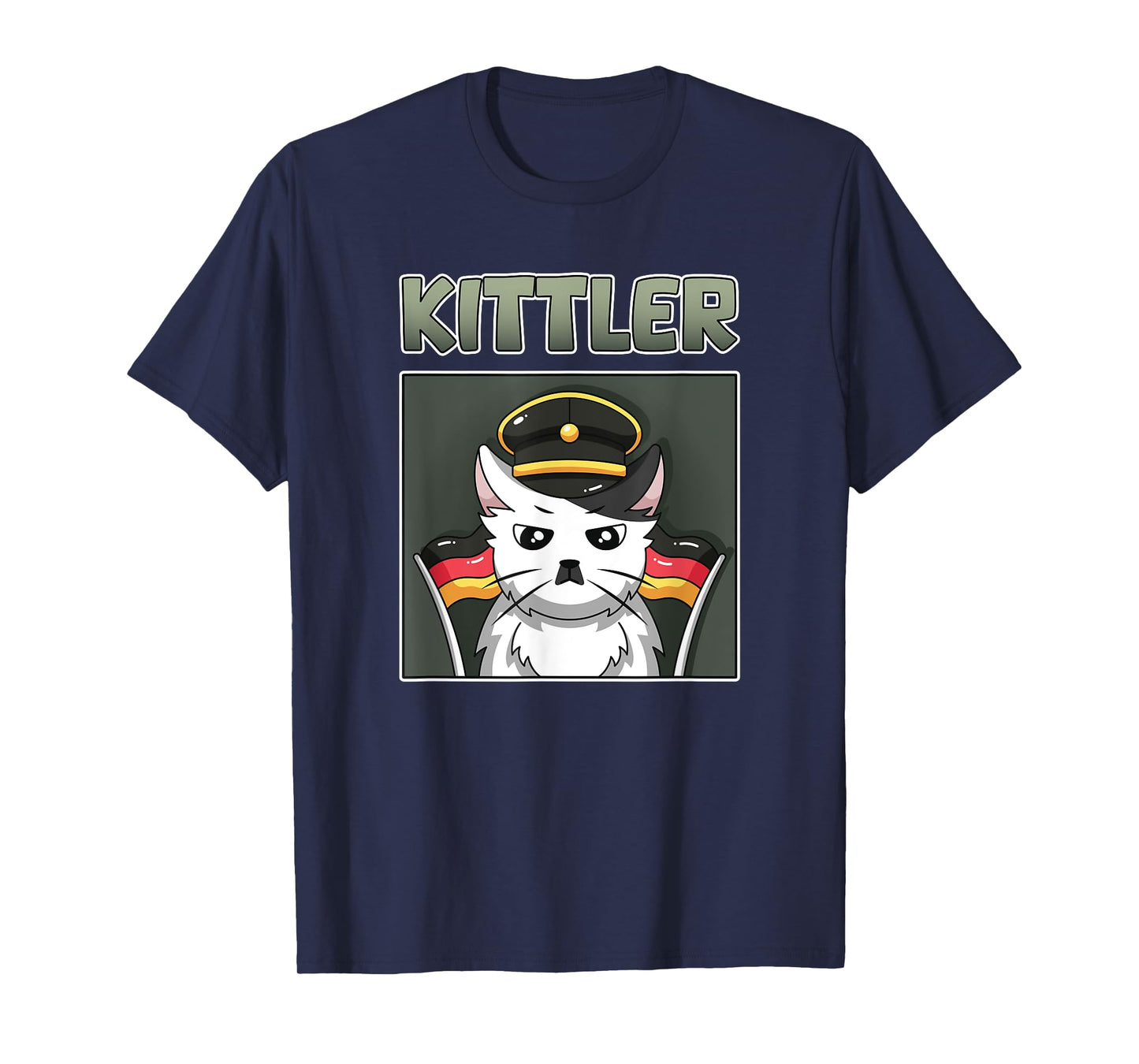 Kittler Cat Cool Grumpy Animal Viral Cartoon Kawaii Tee T-Shirt