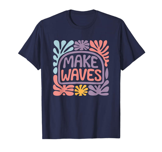 Make Waves Vibrant Ocean Inspired Statement T-Shirt