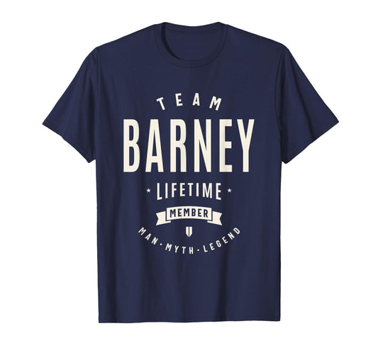 Team Barney Lifetime Member Funny Name Barney T-Shirt