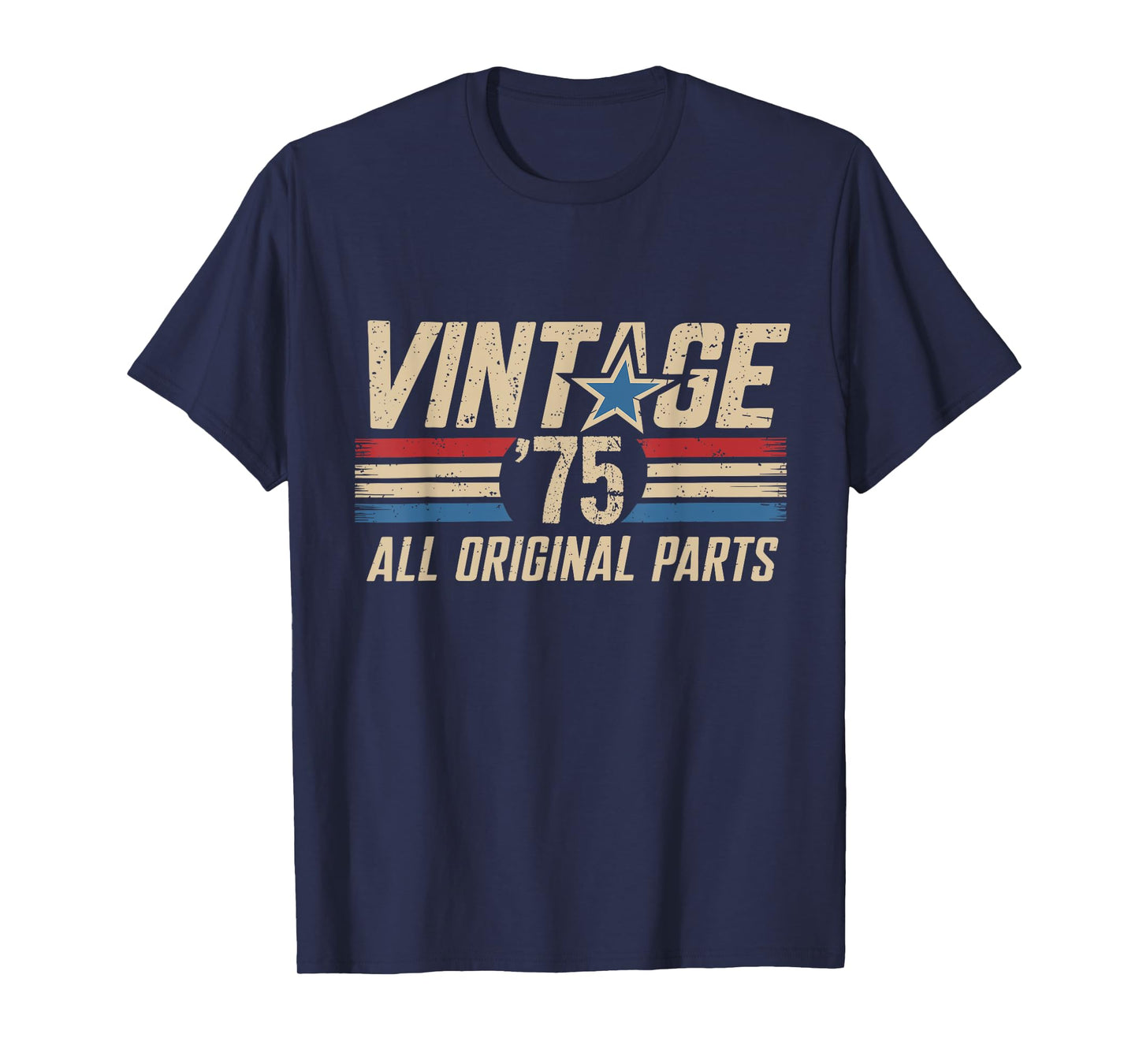 Retro Vintage 1975 All Original Parts 50th Birthday For Men T-Shirt
