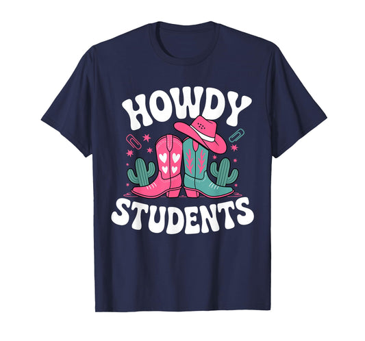 Howdy Student Western Cowgirls Teacher Back To School T-Shirt