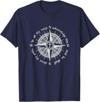 God Will Direct Your Path Compass Religion Christian T-Shirt T-Shirt