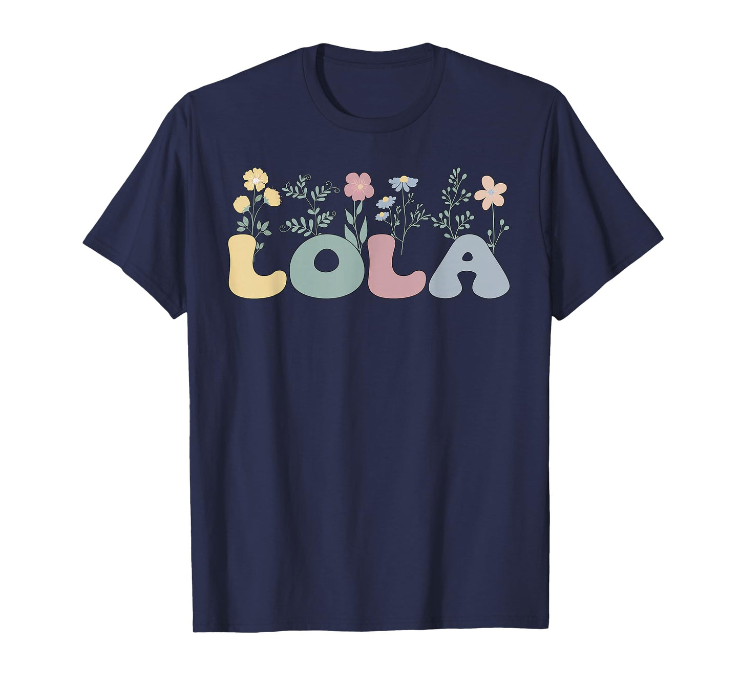 Groovy Lola Grandmother Flowers Lola Grandma T-Shirt