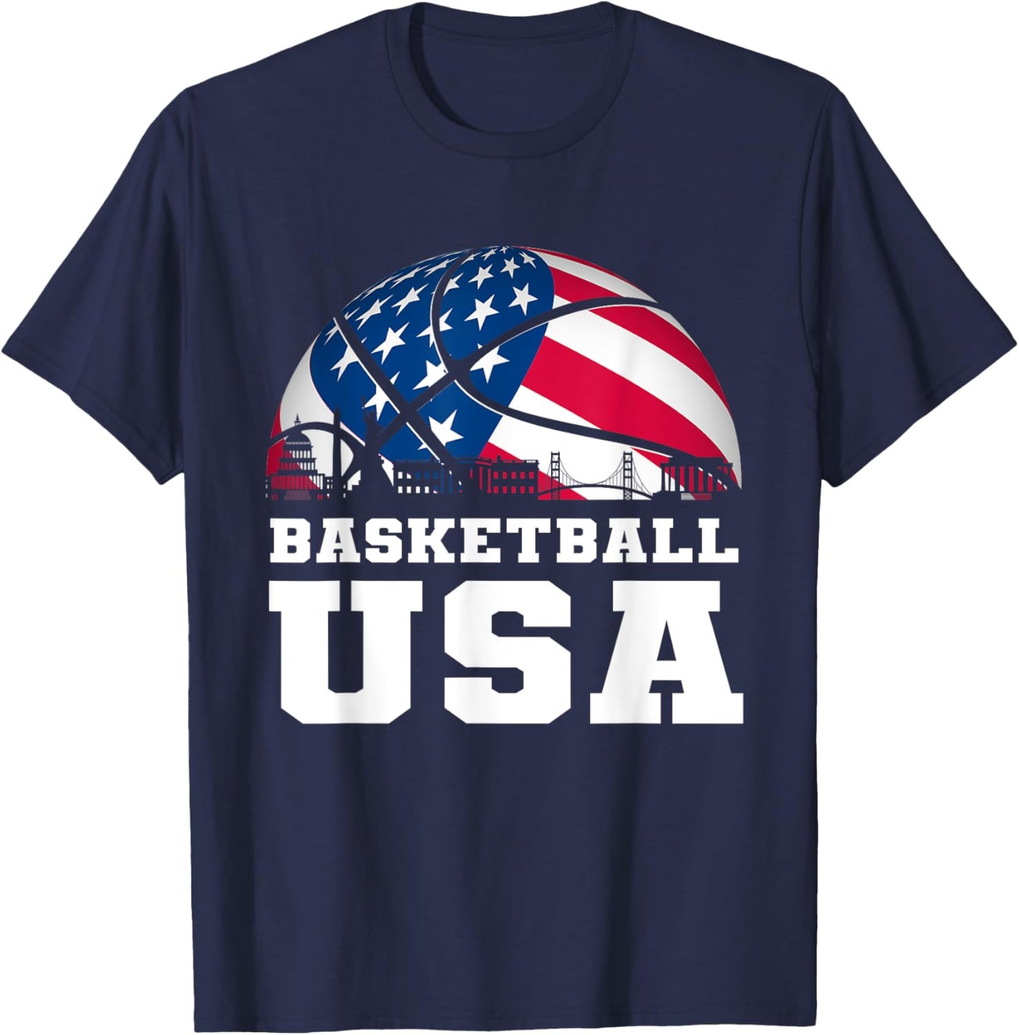 Basketball USA Support the Team Tshirt USA Flag Dream T-Shirt