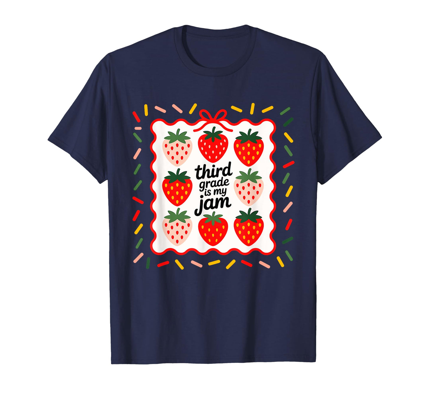 Third Grade is My Jam Strawberry Teacher Women T-Shirt